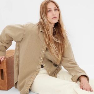 Gap Khaki Big Shirt with Washwell